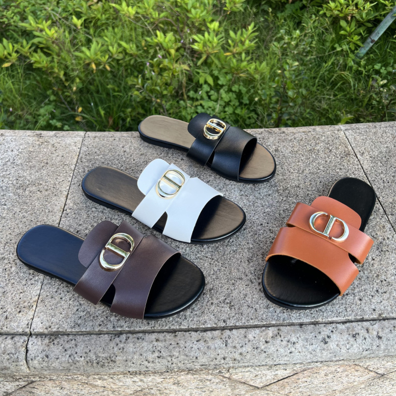 Open-Toe Slip-On Sandals for Women 2026 Summer New European and American Style Large Size Fish Mouth Flat Casual Beach Shoes Open-Toe Slip-On Sandals for Women 2026 Summer New European and American Style Large Size Fish Mouth Flat Casual Beach Shoes