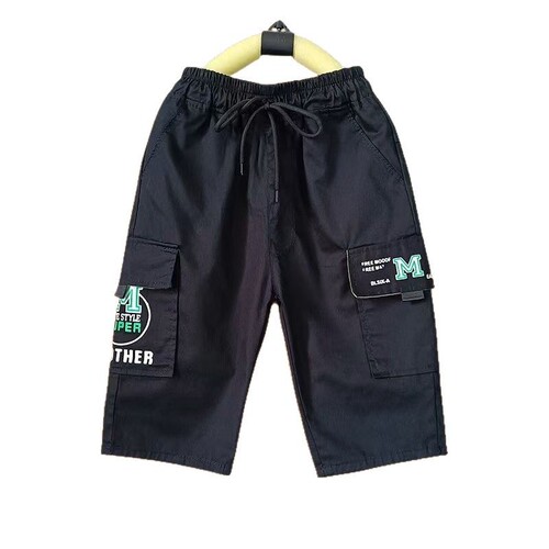 Boys 'mid-pants 2025 children's clothing quarter pants, cotton, middle and small children's summer loose shorts, overalls, all-match, boys' fashion