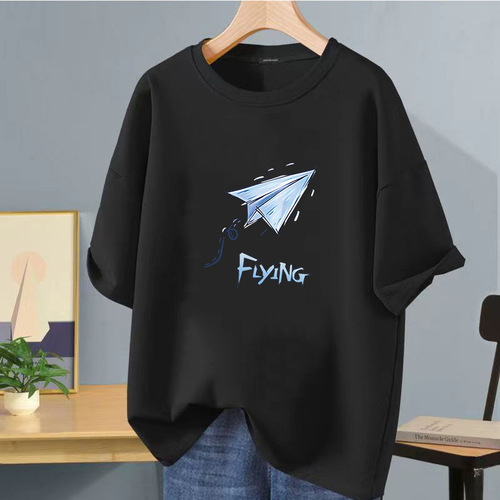 Summer New Ice Silk Short Sleeve T-Shirt for Men Five-Button Sleeve Unisex Fashion Hong Kong Style T-Shirt Brand Half Sleeve Loose T-Shirt
