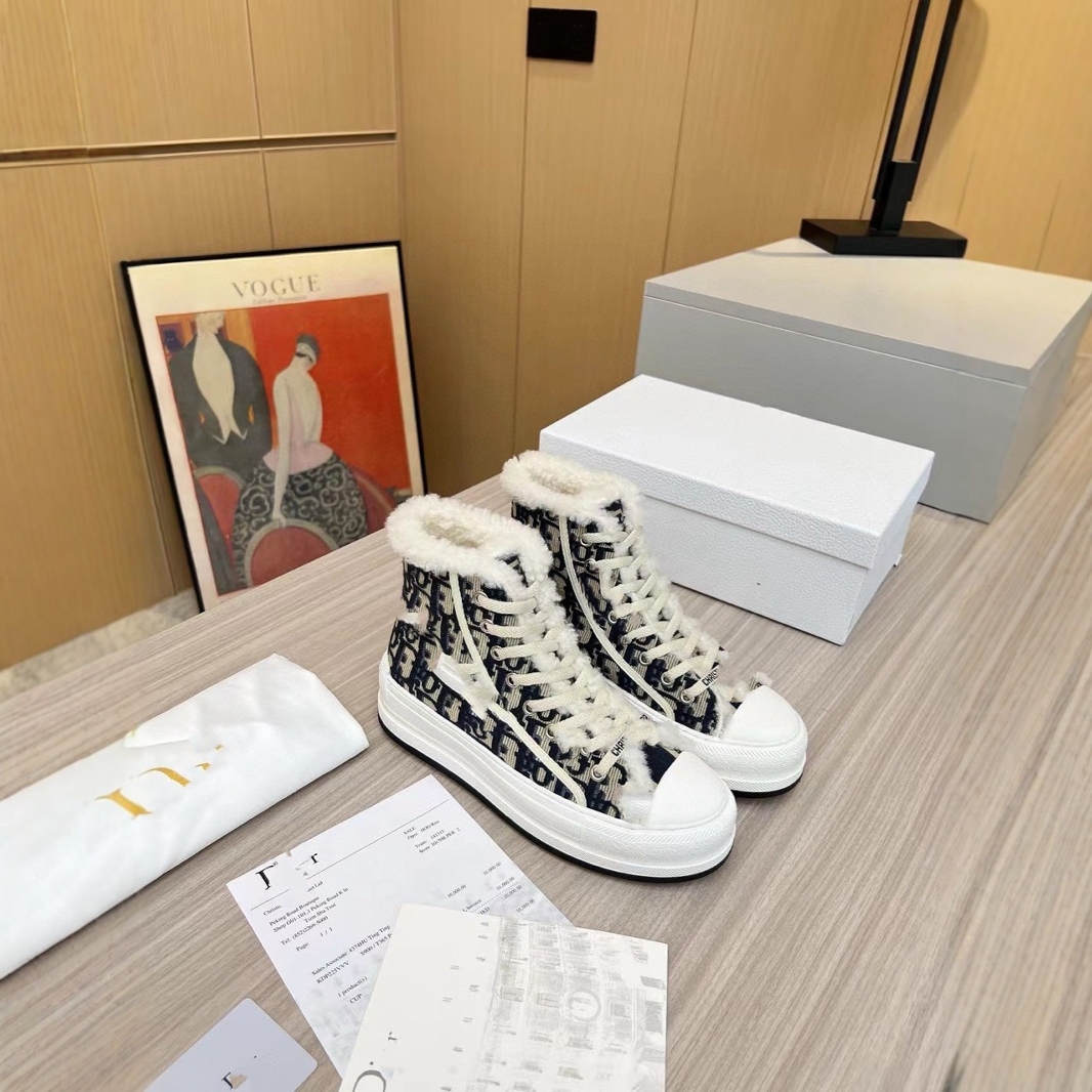 Demi-season keep warm fashionable white sneakers platform