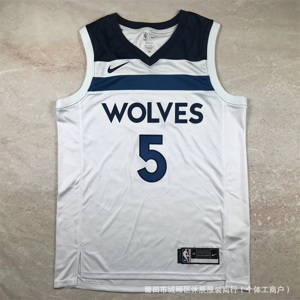 Горячее прессование американская баскетбольная форма Knicks Timberwolves Lakers Clippers Edwards Westbrook Russell спортивная майка