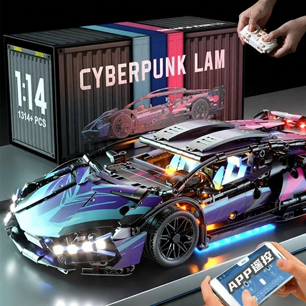 Compatible con LeLambo Cybercontrol remoto modelo de carreras puzzle puzzle puzzle puzzle juguete regalo de una pieza al por mayor