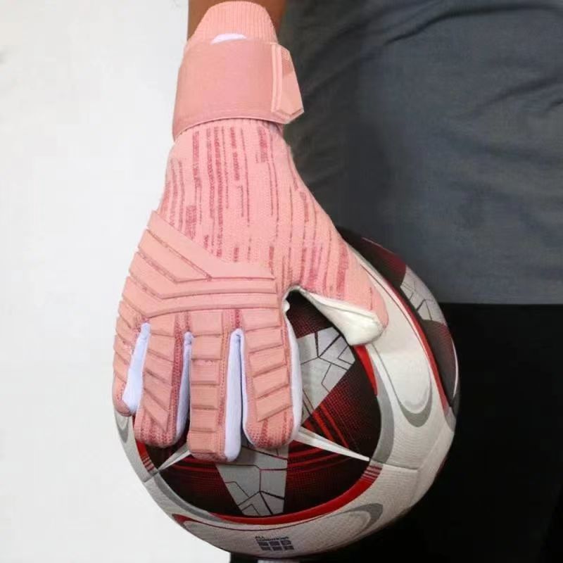 Dedo rosa guantes guantes de portero estudiantes equipos de fútbol juvenil guantes de portero profesional