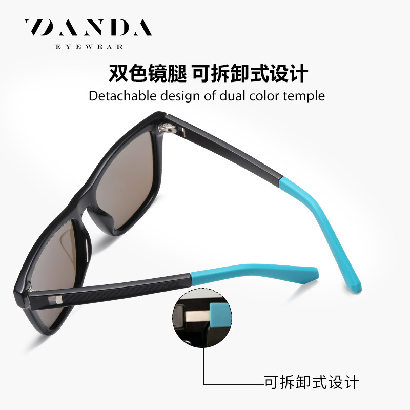 Nuevas gafas de sol polarizadas de hoja BC9109 gafas de sol de dos colores de moda para hombres gafas de sol de protección solar para exteriores