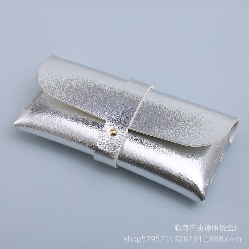 厂批眼镜盒现货新款单钉皮质墨镜包手工编织太阳镜盒子可印LOGO|undefined