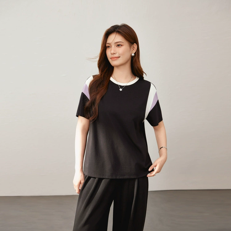 Американский уличный стиль, универсальная футболка с круглым вырезом для похудения, женская одежда больших размеров для пышных женщин, лето 2025, новый стиль