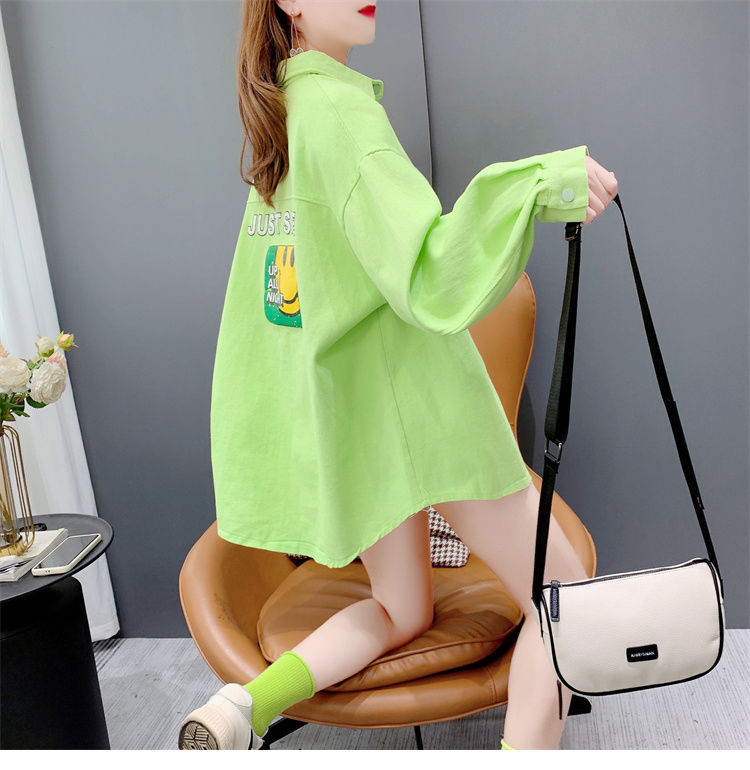 2023新款衬衫女长袖春秋季宽松甜美学院风显瘦透气过臀下半身失踪详情3