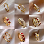 新款ins锆石开口戒指小众设计轻奢高级感指环简约气质百搭手饰女