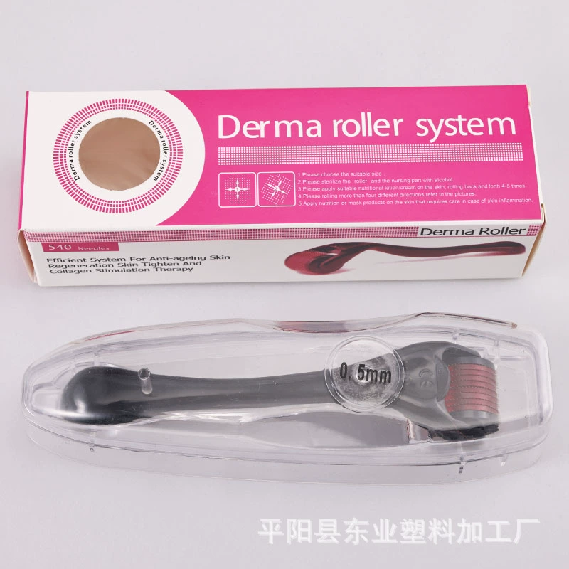 540-Needle Microneedle Roller, ABS Handle, Interchangeable 0.25–2.5 mm Needles, Facial Derma Roller