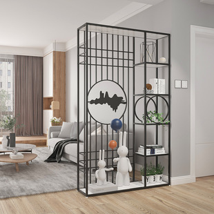 Source Factory Nordic Door Screen Partition Bookcase Simple Modern Living Room Entrance Cabinet Home Entry Light Luxury Iron