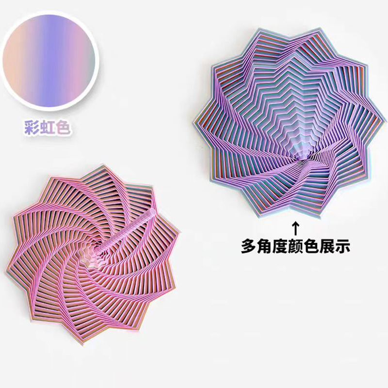 3d打印萝卜塔多边形螺旋塔带操作把手视错觉玩具跨境创意解压玩具|undefined
