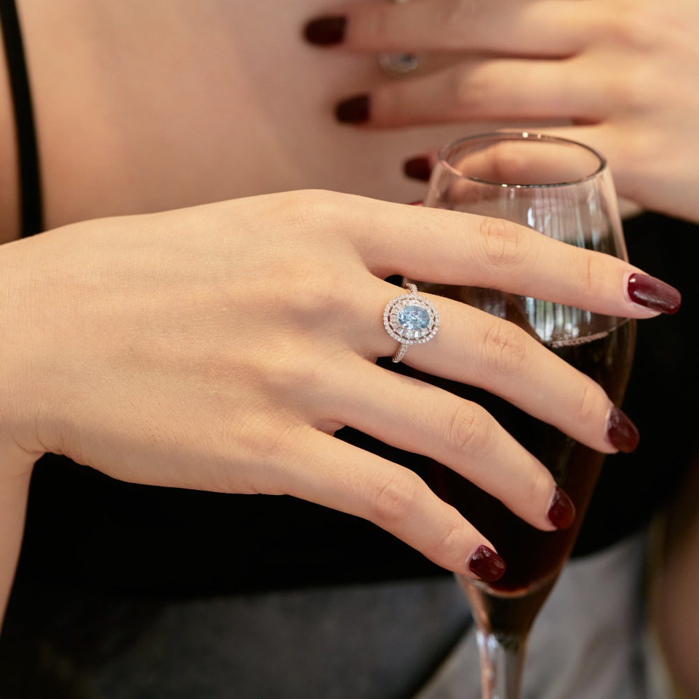 10g Weight Zircon Inlay Material Rings Classification 6, 8, 9 Ring Size 1 Piece Quantity Holiday, Daily Occasion 925 Sterling Silver Material Geometric Pattern Women's Gender Plating, Inlay Design Casual, Shiny Style 925 Sterling Silver Zircon Geometric Rings 20