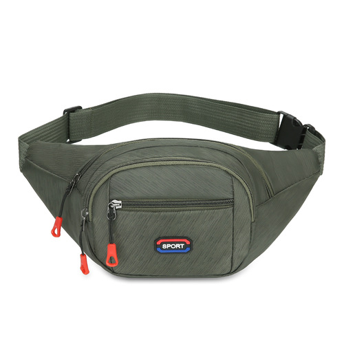 23 New Outdoor Portable Waist Bag Men's Lightweight Crossbody Chest Bag Wear-Resistant Waterproof Business Cashier Mobile Phone Bag