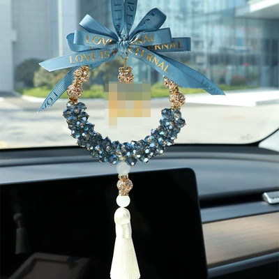 car rearview mirror pendant, creative – Car hanging - blue