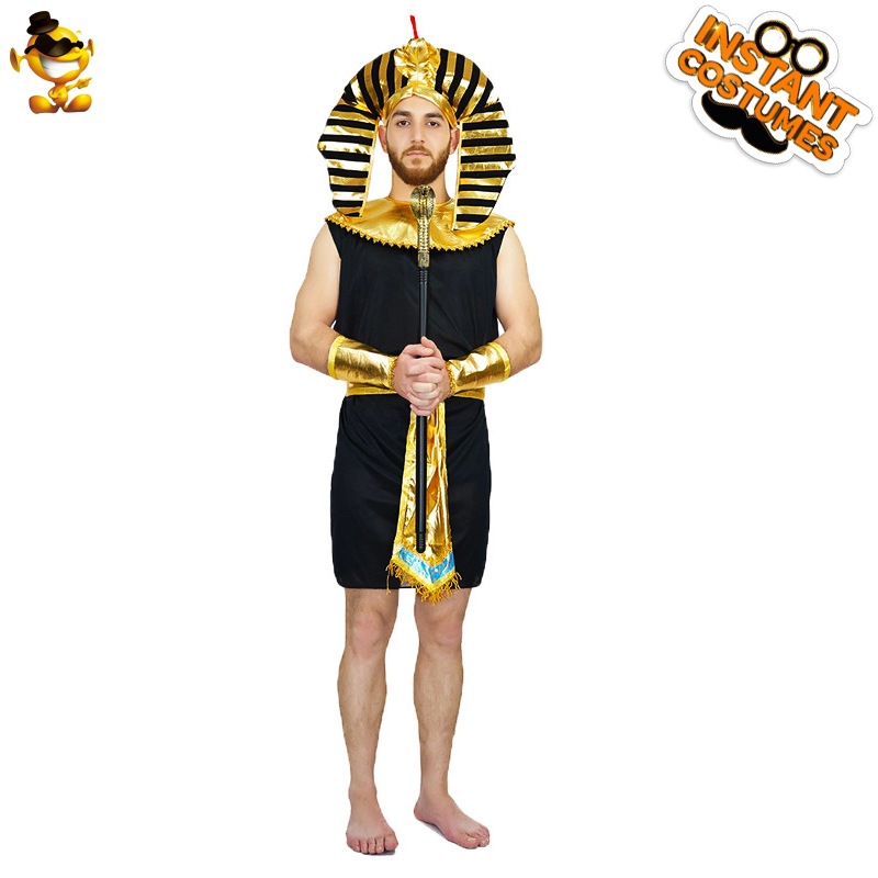 Traje de Halloween Cosplay traje de la etapa ropa de fiesta traje de rendimiento mascarada egipcio Gran Faraón Masculino image 6