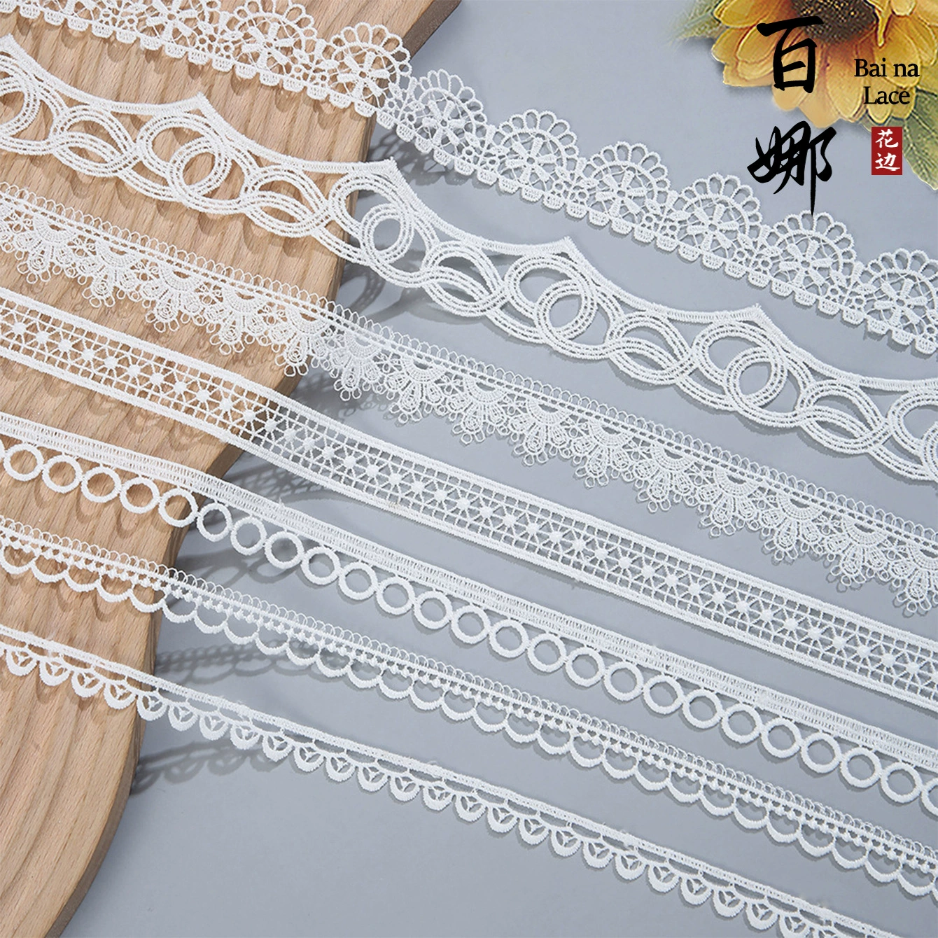 Новая модель Lorita вышивка водяной кружевной молочный шелк односторонний кружевной кружевной выреза нижнего белья декоративные аксессуары