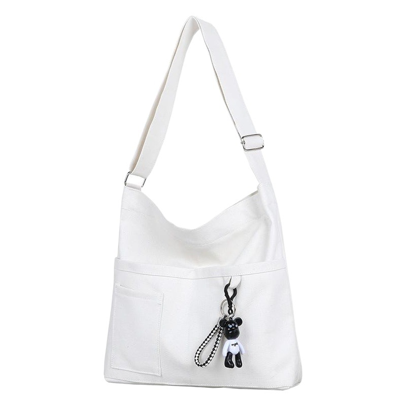 Canvas bag custom new Korean style messenger bag large capacity women's clothing book canvas bag shoulder bag student class bag