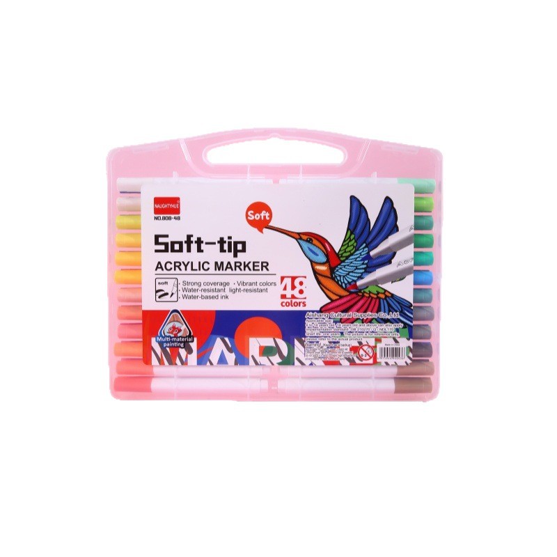 Acrílico marcador de lápiz para estudiantes de arte plegable color blando marcador de lápiz de secado rápido color opaco graffiti conjunto de lápiz de pintura