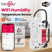 涂鸦WiFi远程智能定时遥控监测开关手自动切换内置温度湿度传感器
