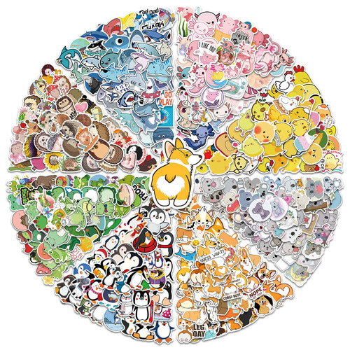 50 pieces of Amazon mixed small animal stickers, suitcases, computers, mobile phones, guitar graffiti stickers can be wholesaled