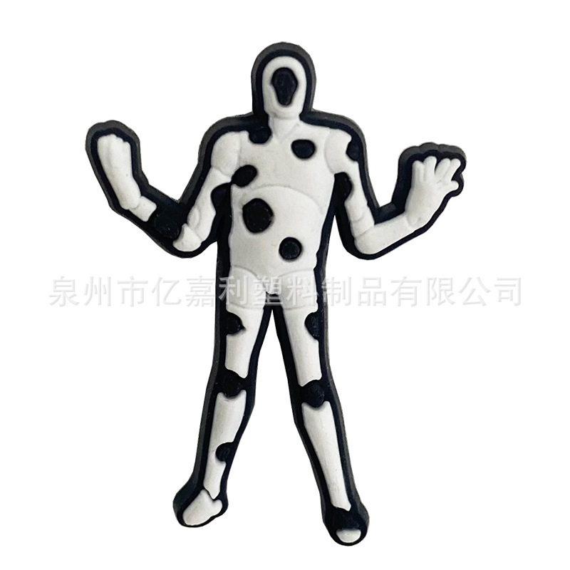 Superhéroe Spider-Man serie Anime agujero zapatos accesorios de jardín zapato flor accesorios de DIY Flor de zapato extraíble