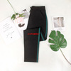 Spring trousers, trend of season, drawstring, high waist, for middle age