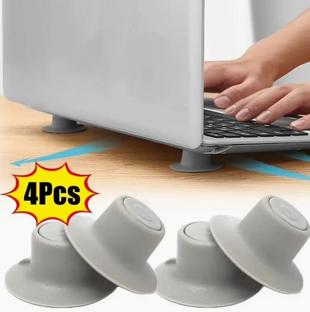 Охлаждающая подставка на присоске для ноутбука, подставка для ног, подушка для высокотемпературного отвода, кронштейн для компьютера, 4 шт. В упаковке