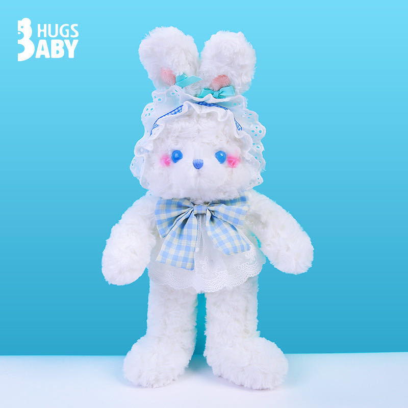 Abrazo bebé genuino Lolita conejo muñeca cinta pajarita oso de peluche de juguete animal muñeca de trapo regalo