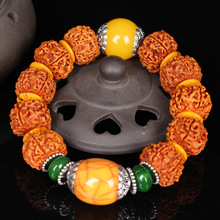 藏式金刚菩提手串佛珠盘玩菩提籽蜜蜡男士景区民族风文玩直销批发