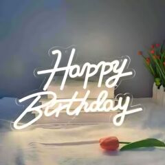 LEDスタイリングライト诞生日おめでとうHappy birthdayアクリルネオンロマンチック诞生日パーティー装饰