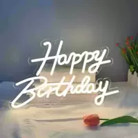 Светодиодный светильник с днем рождения Happy birthday Акриловые неоновые романтические украшения на день рождения