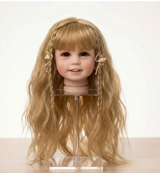 Cuatro dientes y seis dientes accesorios DIY muñeca peluca cubierta de seda de alta temperatura de color alrededor de 42 cm sólo venta cubierta de peluca