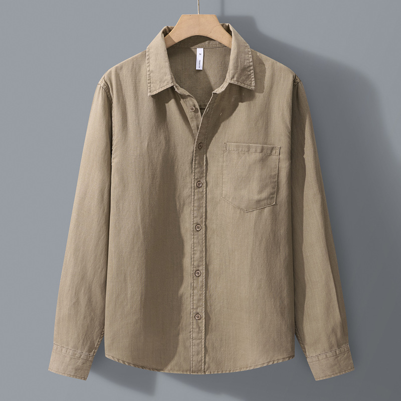 3311 Old Money Style Linen Tencel Long Sleeve Shirt for Men, Spring and Autumn, Commuting Casual High-End Full Linen Breathable Shirt 3311 Old Money Style Linen Tencel Long Sleeve Shirt for Men, Spring and Autumn, Commuting Casual High-End Full Linen Breathable Shirt