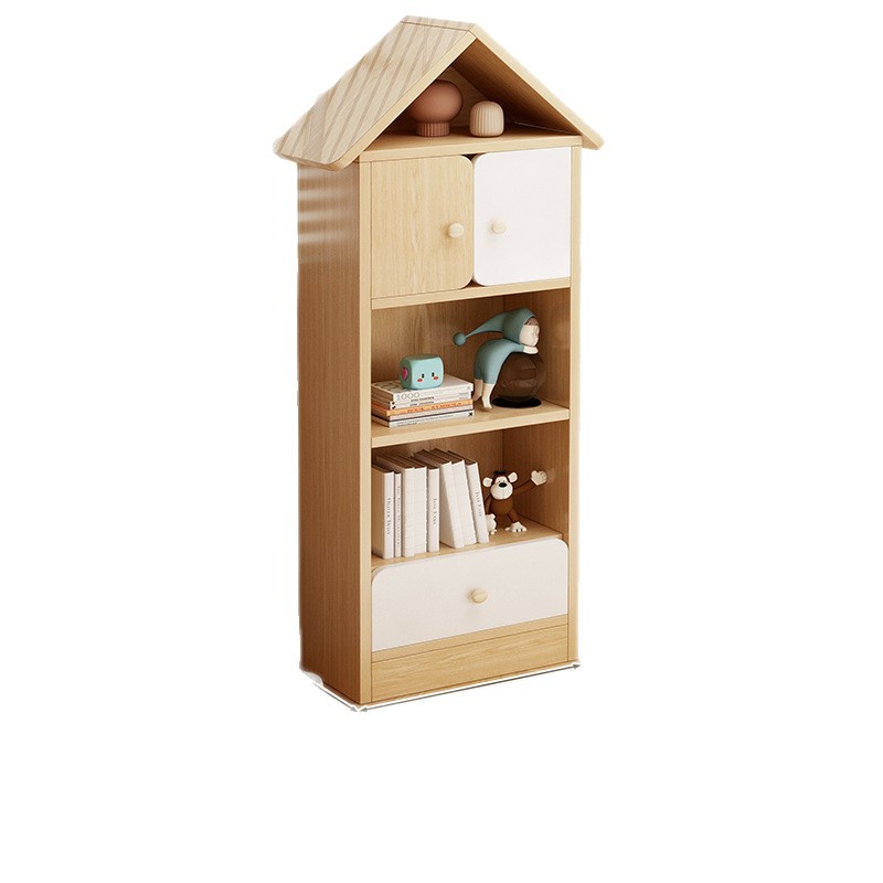 Estante de libro estante de piso armario de almacenamiento ultra estrecho en una casa pequeña estudiantil gabinete de biblioteca dormitorio doméstico gabinete de almacenamiento alto