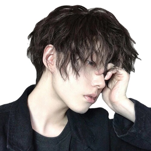 Men's wig with short curly hair, tin foil perm, afro, European and American fashion, handsome short hair, chemical fiber headgear, AliExpress men's hair