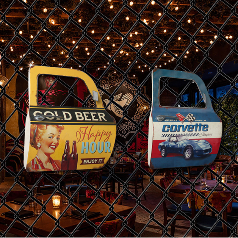 Restaurant Bar iron door decoration wall hanging creative industrial style retro nostalgic coffee shop wall hanging parts