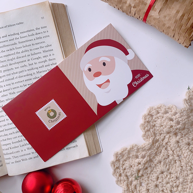 クリスマスグリーティングカード封筒クリスマスギフトボックスカードビジネス祝日感謝祝福はがきins風感謝カード|undefined