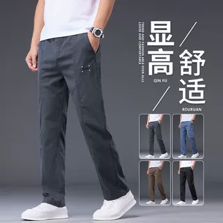 夏季新款莱赛尔男士休闲裤韩版高端薄款百搭修身直筒休闲裤男裤子