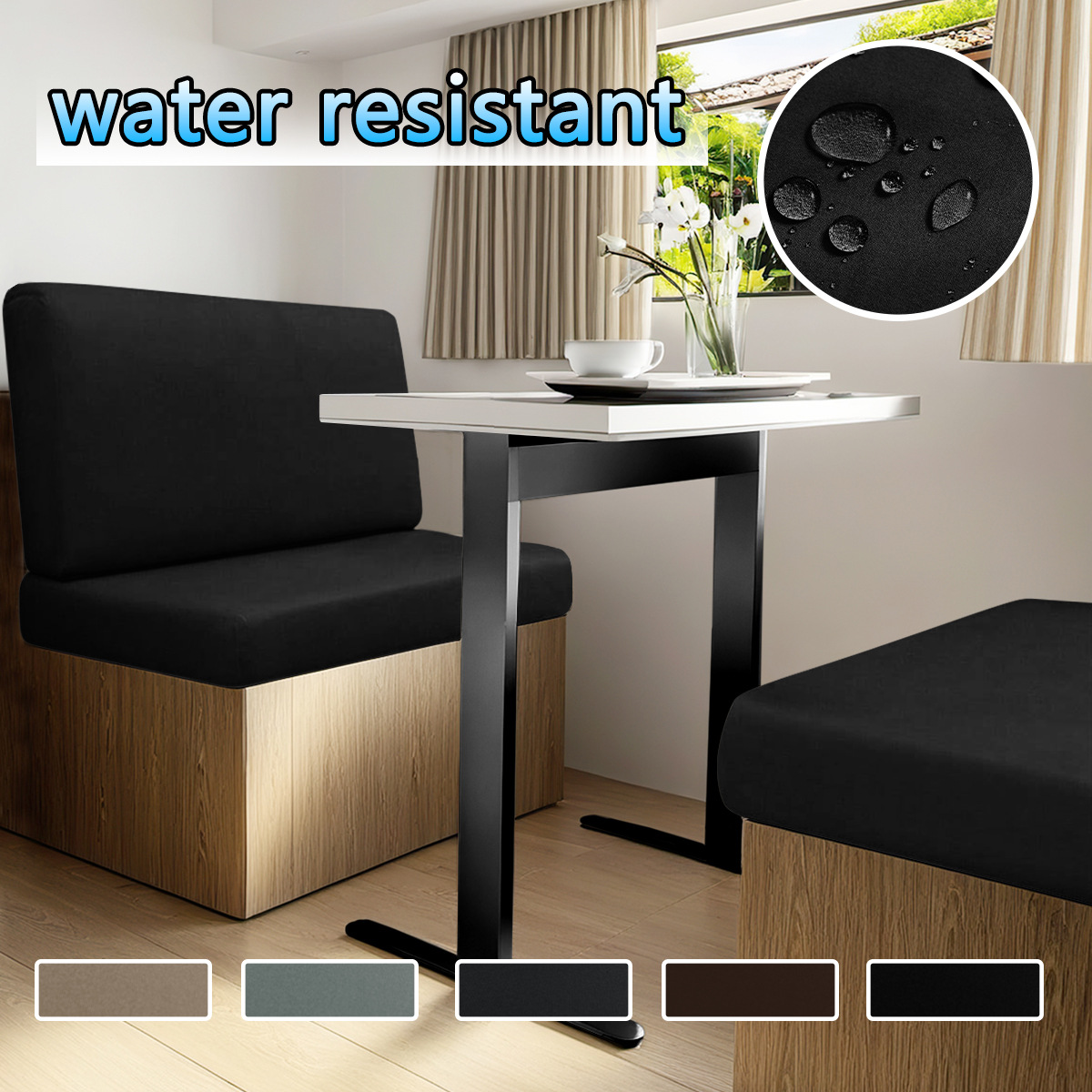 Amazon elástico transfronterizo 75D seda de leche impermeable cojín de RV cubierta de sofá cubierta de RV universal de color sólido