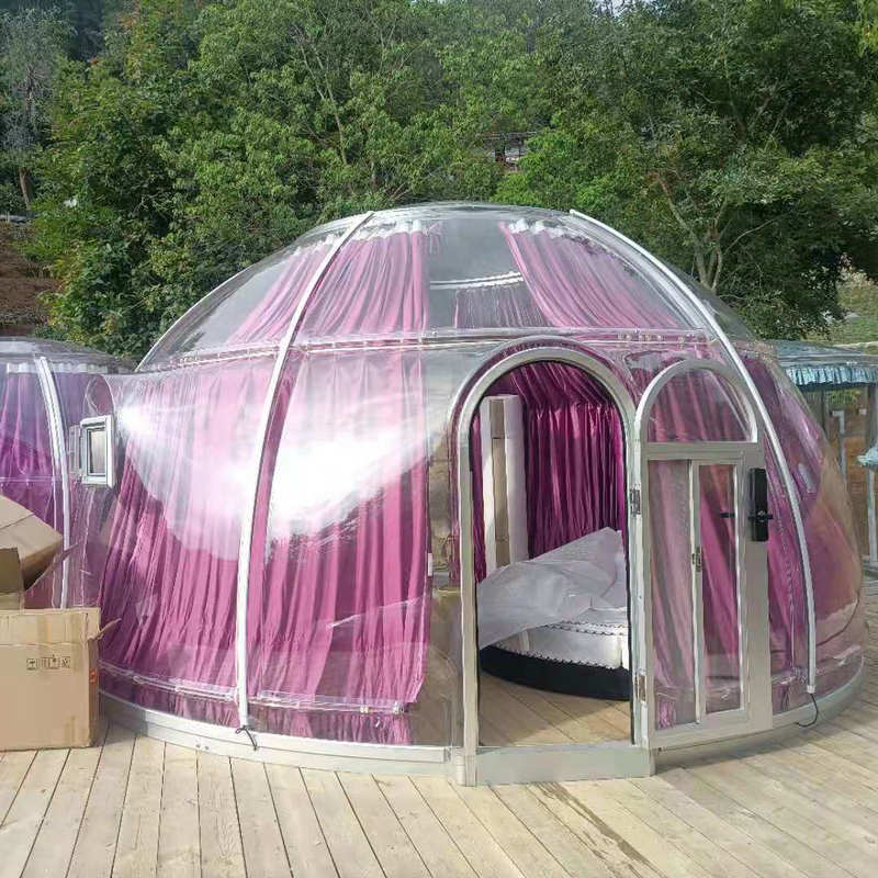 网红户外打卡透明泡泡球形帐篷餐饮娱乐帐篷房 露营民宿帐篷定 做