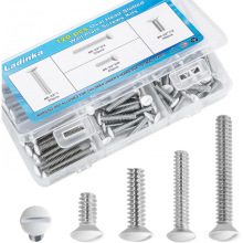 �羳���l-120pcs��ɫ�ڰ��ݽz�׼�#6-32�ݼy�o�̼�4���L��3/8-1in