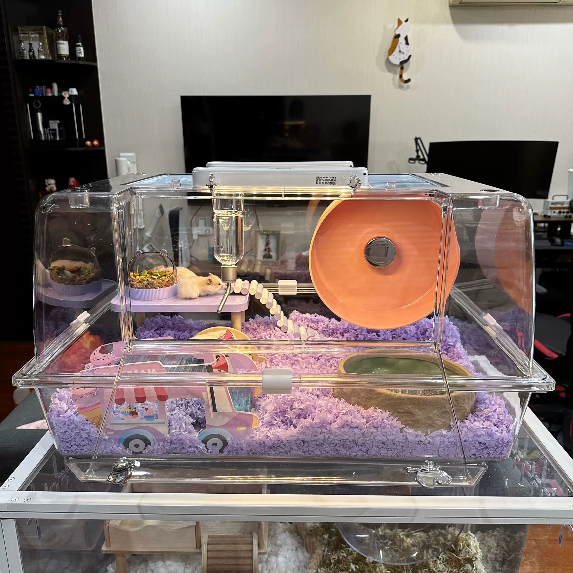 Производитель оптовая клетка для хомяка специальная клетка акриловая прозрачная вилла большого размера