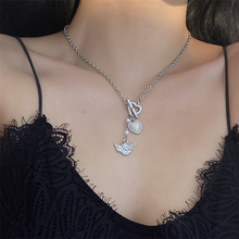 韩国小众设计感丘比特爱心项链 嘻哈个性甜酷天使吊坠卫衣毛衣链