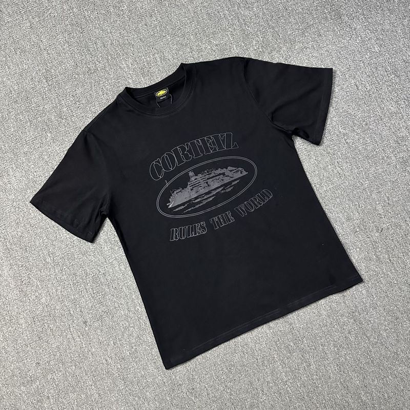 Corteiz Cross-Border Streetwear Letter-Print Short-Sleeve T-Shirt | American-Style Casual, Loose-Fit, Retro Hip-Hop Half-Sleeve for Men