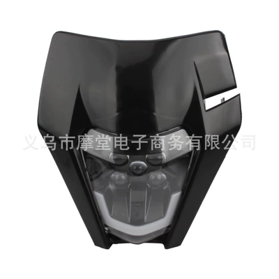 Off-road motorcycle modified LED daytime running lights KTM EXC EXE universal five-bead assembly front headlight (Motorcycle headlights, headlights) - old-model-five-bead-new-lens-headlight-black