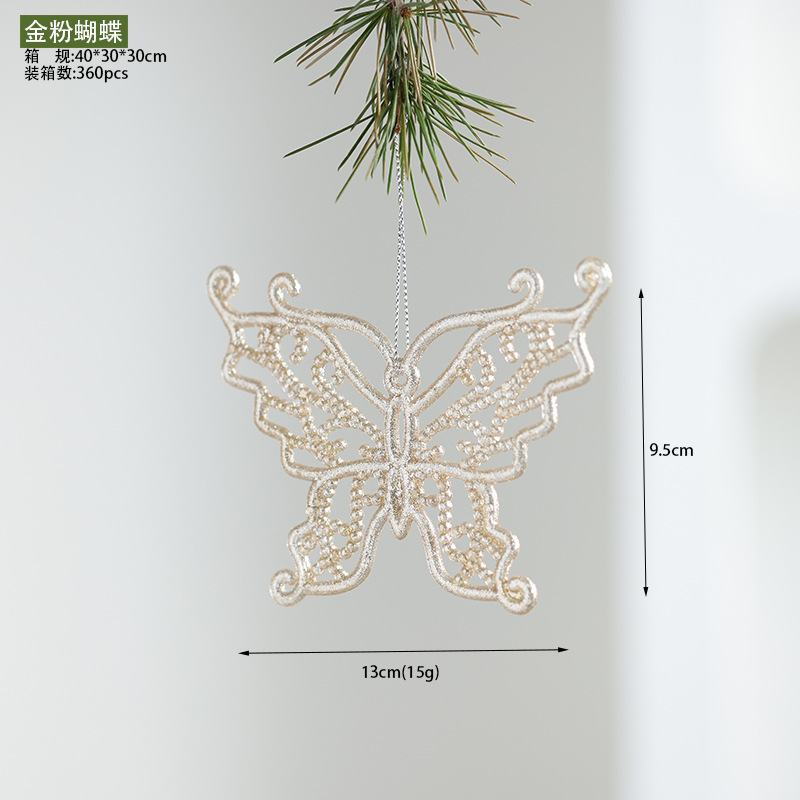 Nuevos productos transfronterizos transparentes copo de nieve acrílico decoraciones de árbol de Navidad guirnaldas bolsas de regalo colgante diseño accesorios colgante