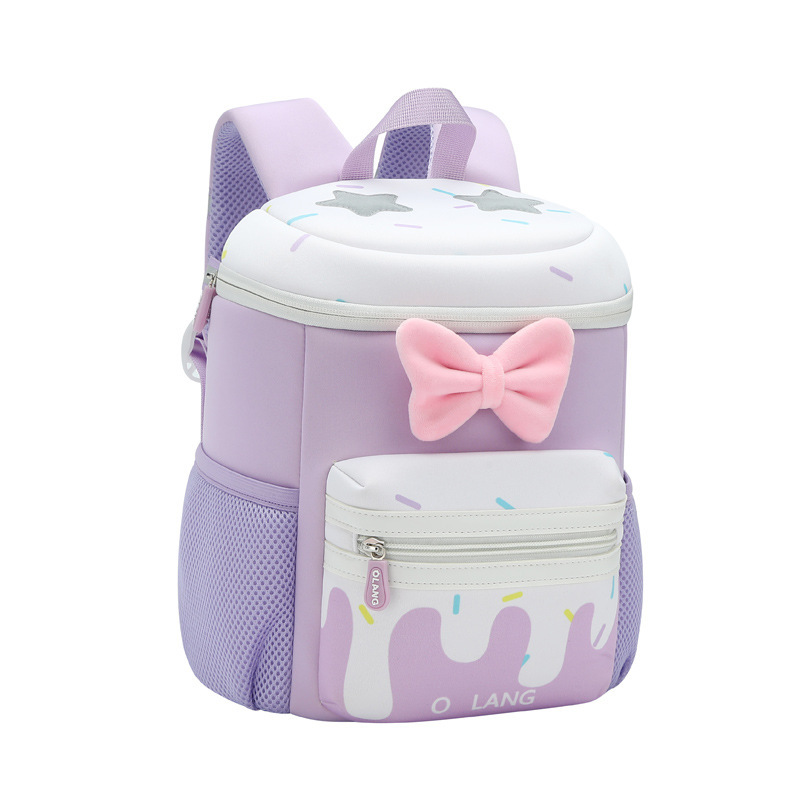 Orang mochila infantil de la escuela primaria los niños arco mochila transpirable y cómodo gran capacidad estudiante bolsa