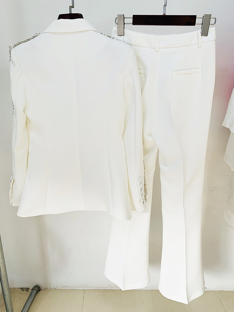 Goods Heavy Industry Beads Diamond Slim Bootcut Pants Two Piece Set