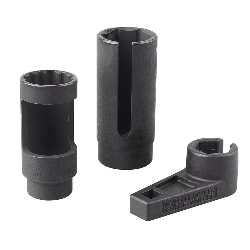 10-Piece Set of Japanese and European Style Oxygen Sensor Wrenches, Oxygen Sensor Socket, Oxygen Sensor Removal Tool, Open-End Socket
