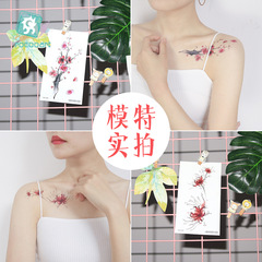 Recarong Cross-border Supply Waterproof Arm Band Tattoo Sticker Sexy Collarbone Arm Flower Tattoo